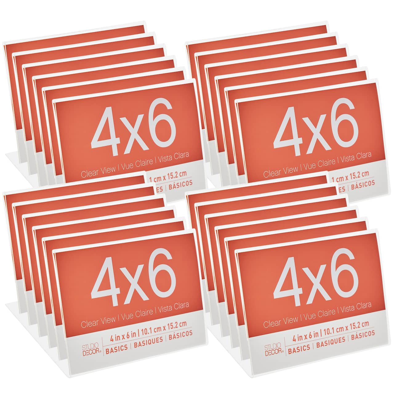 24 Pack: Acrylic Horizontal Bent 4" x 6" Frame, Basics by Studio Décor®